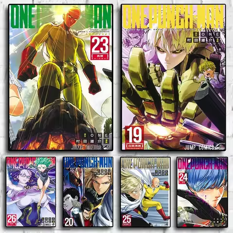 Japan Anime Covers One Punch Man Manga Characters Picture For Room Living Canvas Painting Art Home Wall Decor Print Posters Gift 8 best sales one punch man poster - №7
