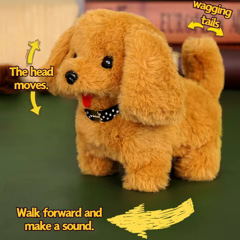 Electronic Walking and Barking Plush Dog Toy Interactive Puppy Dog with Remote Control Leash for Kids Toddler Gifts 8 best sales pitbull plush - №2