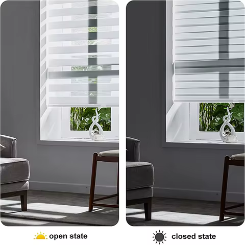 Custom Size Motorized Window Blinds Smart Zebra Roller Blinds Light Filtering Shades Battery Powered Electric Blinds for Windows 8 best sales roller blinds for windows - №7