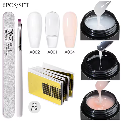 Baby Boomer Extension Nail Gel Set UV Builder Ombre Nails Camouflage Quick Extension Gel Extended Nails Art Gel Kits Manicure 10 best sales mate kit - №6