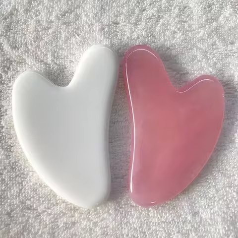 1pc Heart Shape SPA Massage Beeswax Gua sha Scraping Massage Scraper Face Massager Acupuncture Guasha Board Massager for face 10 best sales gusha facial - №9