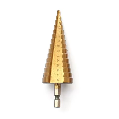 HSS Step Drill Bit 4-32mm Hex Titanium Cone Hole Cutter Multifunction Reamer Plate Iron Aluminum Plate Drilling Metal Core Drill 10 best sales customized hole punch - №3