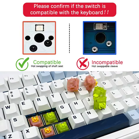 Outemu Silent Peach V3 Switch Lubed Silent Lemon V3 Switches Mechanical Keyboard Linear Tactile 5Pin Hot swap PA66 Pre Lubed POM 10 best sales macro keys - №7