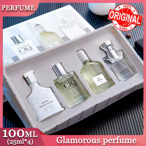 100ml Silver Mountain Water Scent Four PieceSet Lasting Fragrance Men Perfume Gift Box Brand Luxury Refreshing Light Men Perfume 8 best sales perfume kit - №1