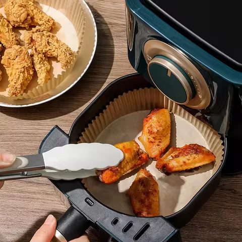 50/100/200pcs Disposable Air Fryer Paper Round/Square Special Paper Food Silicon Oil Paper Air Fryer Liners Baking Paper 12 best sales roster - №2