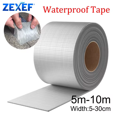 Waterproof Tape High Temperature Resistance Aluminum Foil Thicken Butyl Tape Wall Pool Roof Crack Duct Repair Sealed Self Tape 8 best sales stylance - №8