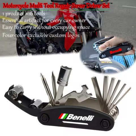 For Benelli TRK 800 502 X 502C 251 752S Leoncino BJ 500 250 TNT 125 150 300 600 16 In 1 Tool Repair Screw Driver Accessories 12 best sales zk502t - №12