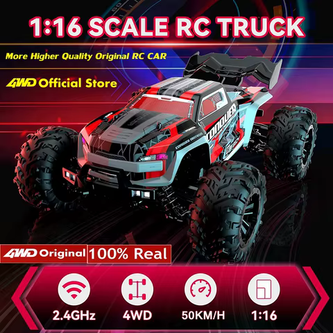4WD 1:16 80KM/H Super Brushless 50KM/H Brushed RC Car 4x4 Off Road Remote Control High Speed Drift Racing Truck Toy Kids Adults 10 best sales 1 16 rc car - №10