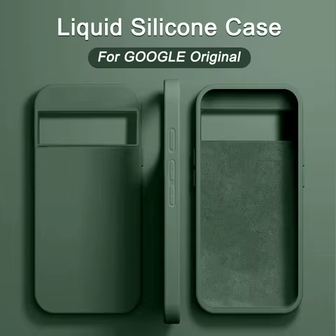 Luxury Original Liquid Silicone Phone Cases For Google Pixel 8 6 7 Pro 6A 7A Case For Google Pixel 8 7 Pro Shockproof Soft Cover 10 best sales asus zenfone 8 - №6