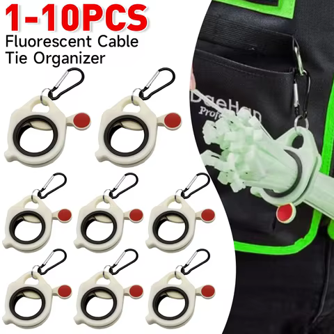 10-1pc Fluorescent Cable Tie Organizer Storage Cable Tie Holder Portable Cable Tie Storage Tool Electrical Wire Tie Organizer 8 best sales looking for alaska - №3