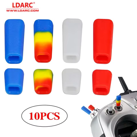 10PCS LDARC Non-Slip Remote Control Switch Protection Sleeve Silicone Cover Flysky JR FUTABA Frsky RadioLink RC FPV Transmitter 6 best sales flysky fs i6x - №4