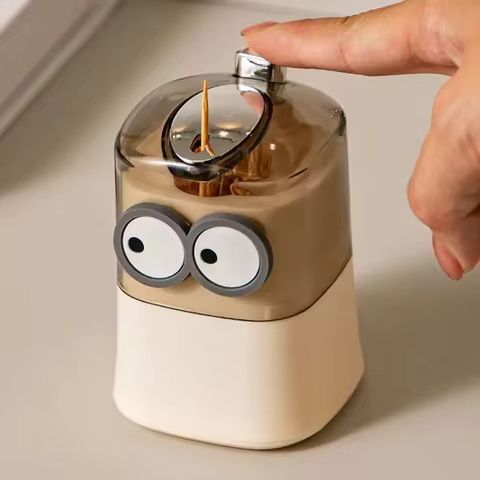 Creative Toothpick Storage Box Automatic Pop-up Toothpick Box Home Living Room Dining Room Push-type Toothpick Holder 8 best sales kmart kitchen storage - №6