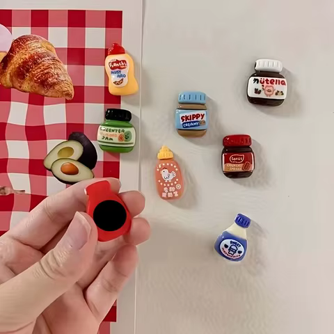 8pcs Refrigerator Magnets, Kawaii Cartoon Food Fridge Magnets, Cute Decorative Magnets Personalized Fridge Magnet Locker Cabinet 8 best sales refridgerator magnet - №3