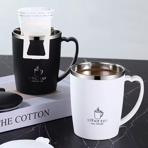 350ml Thermos Mug 304 Stainless Steel Coffee Cup With Handle Leak-Proof Vacuum Flask Insulated Cup Portable Thermal Water Bottle 8 best sales stainless steel espresso cup - №6