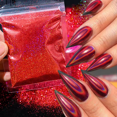 6 best sales red glitter - №3