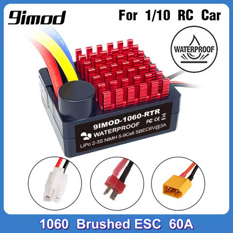 9IMOD 60A Brushed Fahrregler Fahrtenregler Speed Controller ESC für 1/10 RC Car 8 best sales wl toys 12428 - №4
