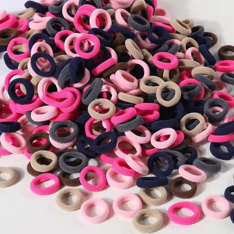 100/300/500pcs Girls Elastic Hair Bands Children Ponytail Hold Hair Tie Rubber Band Scrunchie Kids Hair Accessories for women 8 best sales scronchi - №3
