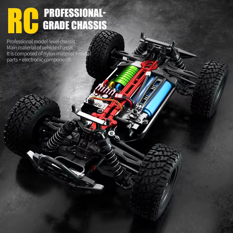 16103PRO 2.4GHz 70KM/H Professional RC Car: Brushless Motor, 1:16 Scale 4WD High-Speed Off-road Climbing Vehicle Wtith LED Light 10 best sales 1 16 rc car - №4