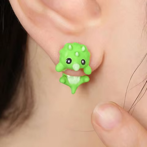 8 best sales dinosaur earring - №7
