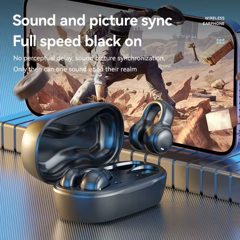 High Quality Bone Conduction Wireless Earphones Bluetooth Noise Reduction Sports Gaming Earphones Suitable For Xiaomi Iphone 10 best sales hearing aid bone conduction - №5