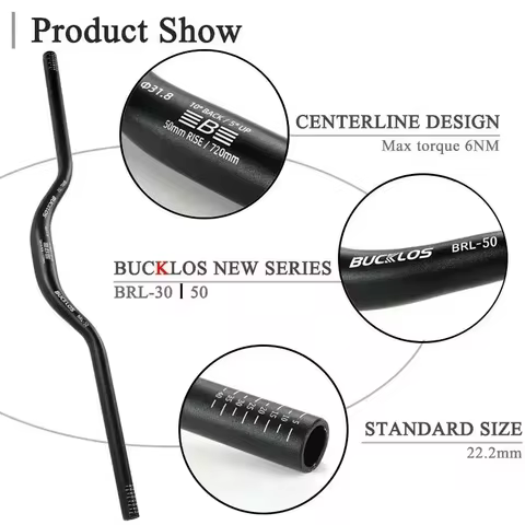 BUCKLOS Mountain Bike Handlebar 31.8mm 25.4mm Bicycle Riser Bar 620/660/720/780mm Aluminum Alloy MTB Handlebar Cycling Parts 6 best sales costco eyeglass frames - №4