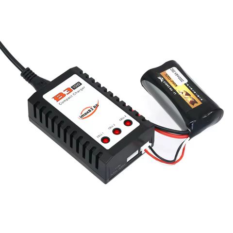 IMAX B3 PRO Lipo Battery Compact Charger 7.4V 11.1V 2S 3S 110-240V Lipo Power Supply Charger EU Plug For RC Helicopter Parts 8 best sales wl toys 12428 - №1