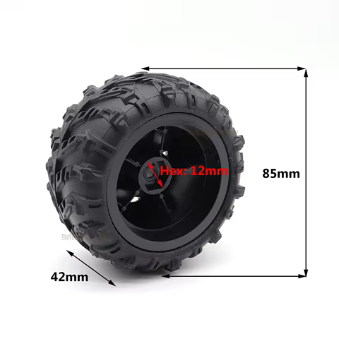 4PCS/lot 12mm Hex Monster Truck Wheel Tires for SCY 16101 Pro 16102 Pro 1:16 Off Road RC Car Upgrade Parts 6034 8 best sales wl toys 12428 - №5