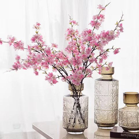 109cm Artificial Silk Flowers Fake Cherry Blossom Long Branch Wedding Arch Party Backdrop Home Wall Decor Accessory Photo Props 10 best sales cherry tree - №7