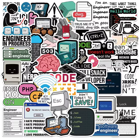 8 best sales developer stickers laptop - №1
