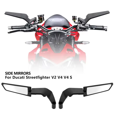 Motorcycle Accessories Mirrors Stealth Winglets Mirror To Rotate Adjustable Mirrors For YAMAHA MT 03 07 09 R1R3R7 XMAX KTM BMW 8 best sales moza r5 - №1
