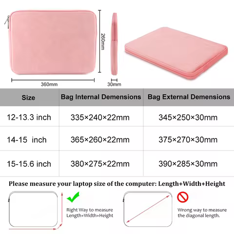 Laptop Sleeve Bag for Macbook Air Pro 13 13.3 14 15.4 15.6 Inch Notebook Pouch for Lenovo Asus HP Dell Portable Bag Cover Case 8 best sales lenovo laptop accessories - №8
