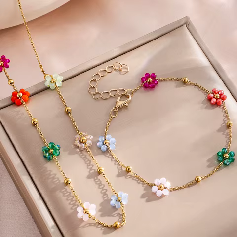 12 best sales crystal necklace set - №5