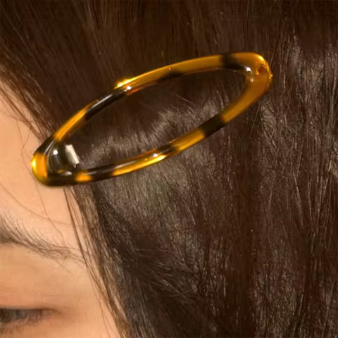 Vintage Accessories Leopard Print Glue Oval Hair Clips Cute Korean Charm BB Hair Clip Y2K Women Jewelry Y2K Hair Accessories 8 best sales vintage hair clip - №8