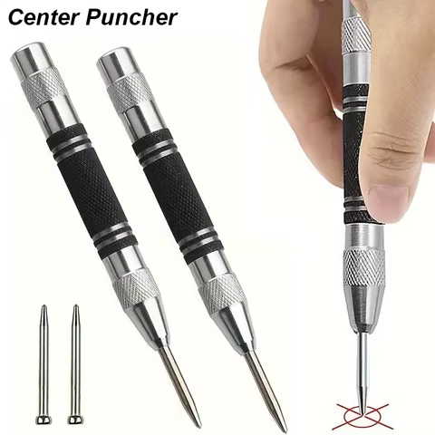 Auto Center Puncher Hole Marker Wood Metal Steel Spring Load Kerner Drill Locator Heavy Duty Punch Carpentry Automatic Hand Tool 10 best sales strawberry nails - №4