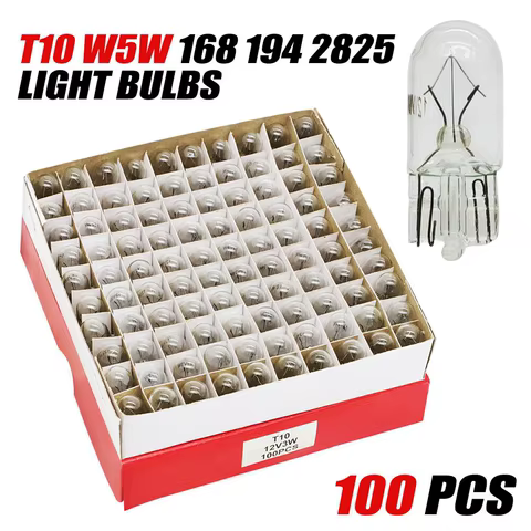 100PCS 194 T10 Clear Wedge Incandescent Instrument Panel Light Bulbs Cars Trucks Motorcycles Instrument Panel Bulb Lamp 8 best sales tamiya f350 - №2