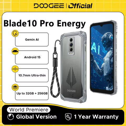 DOOGEE Blade10 Pro Energy Rugged Phone 6.56'' Screen 10.7mm Ultra-thin 6GB RAM 256GB ROM 6150mAh Battery Android 15 Smartphone 12 best sales smartphone doogee - №7