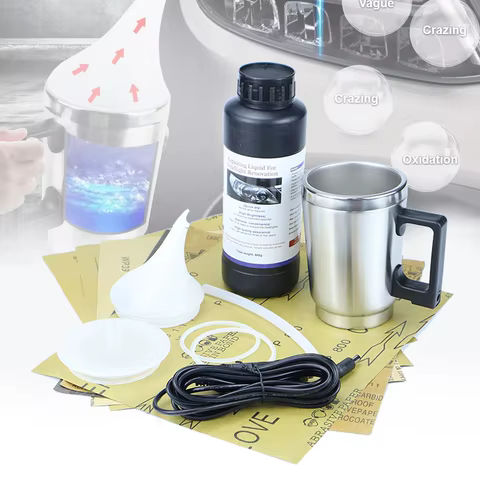 Car Headlight Polish Restoration Kit Heating Atomization Cup Headlamp Polish Electrical Heating Cup Repair Restoration Tool 8 best sales hokery - №1
