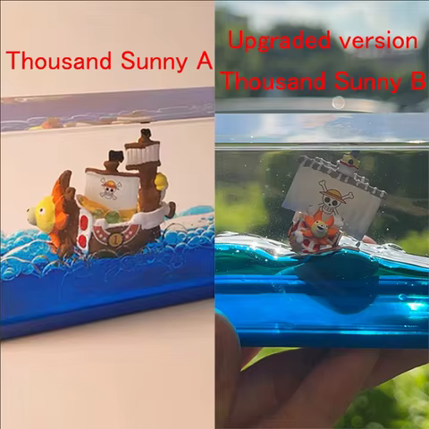 Floating Merry Bottle One Piece Thousand Sunny Barco Fluid Drift Bottle 3d Ship In Bottle Go Merry Boat Home Decor Kids Gift 10 best sales one piece barco - №4