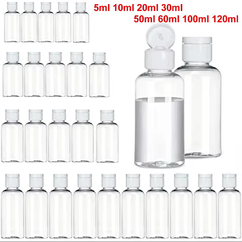 3/5/10Pcs Travel Bottle 5ml/10ml/30ml/50ml/60ml/100ml/120ml Makeup Empty Plastic Bottles Flip Cap For Liquid Lotion Cream 8 best sales empty toothpaste tubes - №8
