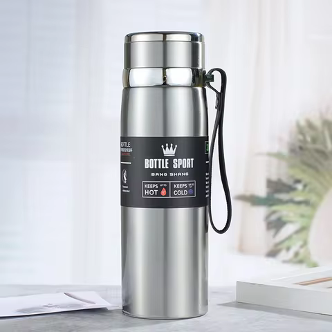 1000ml Thermal Water Bottle Thermos Vacuum Flask Double Stainless Steel Coffee Tea Insulated Cup Leakage-proof for Office 10 best sales thermoflask - №6