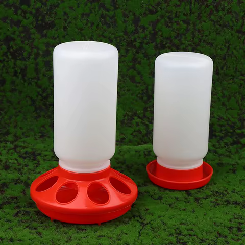 Poultry Thickened Feeder And Drinker Water Food Dispenser Automatic Chicken Birds Chick Waterer Feeding Bucket Container 10 best sales chicken drinker - №3