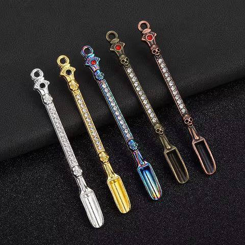 5Pcs Mini Shovel Powder Spoon Kitchen Supplies 10PCS Cigarette Metal Micro-tuning Bottle Tea Herb Powder Spade Tools Accessories 10 best sales arizer solo - №5