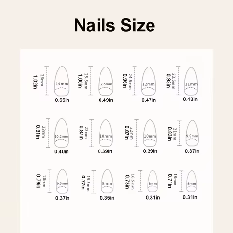 24pcs/set nude fake nails long french almond coffin tips pink grey brown fall Winter decoration faux ongles press on false nail 12 best sales coffin press on nails - №9