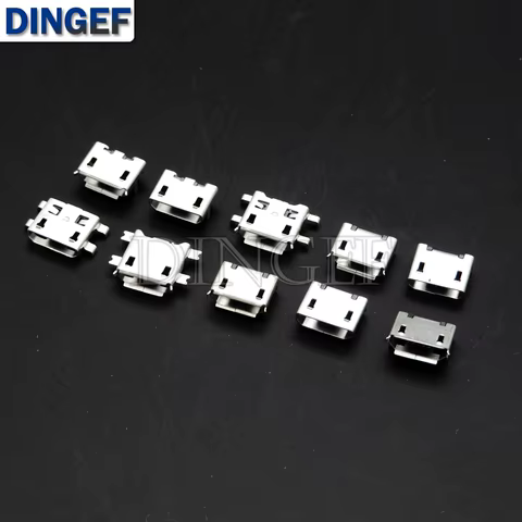 10 Types Each 5PCS Micro USB Female 4/5PIN DIP Type B SMT USB Connectors Jack Tail Sockect Plug Terminals For Diy repair MP3/4/5 10 best sales plug micro usb - №1