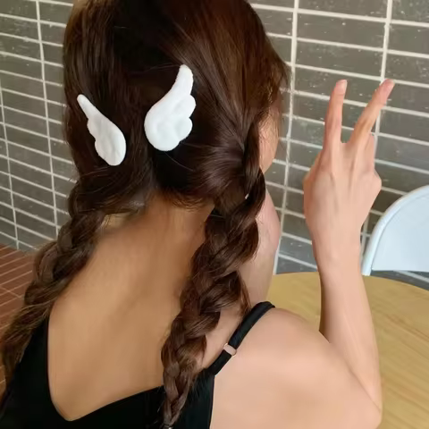 12 best sales angel wing hair clip - №3