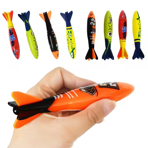 Kids Summer Shark Rocket Throwing Toy Swimming Pool Dive Game Water Fun Games Pool Toys Baby Water Educational Bath Toys Gifts 8 best sales bath doll - №6