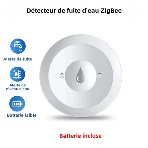 Zigbee Water Sensor Flood Leak Detector App Remote Monitoring for Kitchen/Bathroom Support Home Assistant Zigbee2mqtt 10 best sales sensor smart - №10