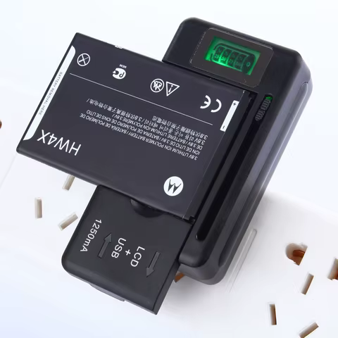 2022 Mobile Battery Charger Universal LCD Indicator Screen USB-Port For Cell Phone Chargers Battery Charging UK EU Plug 8 best sales interphone f5mc battery - №4
