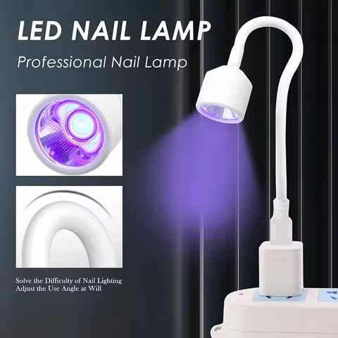 Mini Nail Dryer UV LED Nail Lamp Foldable USB Curing Lights Desk Lamp For Nail Gel Polish Quick Dry Nail Art Dryer Manicure Tool 8 best sales flash cure nail lamp - №8