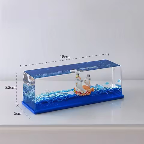 Going Merry Pirate Ship Fluid Liquid One Piece Thousand Sunny Ship Floating Boat Drift Barcos Living Room Decorations Gifts 10 best sales one piece barco - №7